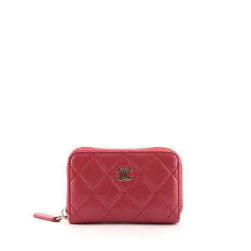 Chanel CC Zip Coin Purse Quilted Lambskin Small