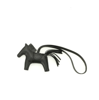 Hermes So Black GriGri Rodeo Bag Charm Leather PM