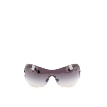 Bvlgari Shield Sunglasses Crystal Embellished Acetate