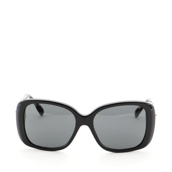 Chanel CC Turnlock Sunglasses Acetate with Quilted Leather