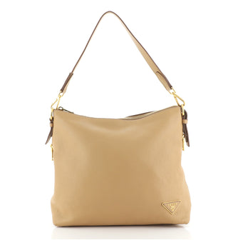Prada Side Zip Hobo Vitello Daino Medium