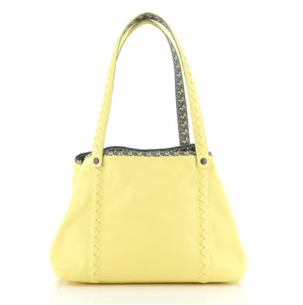 Bottega Veneta Reversible Tote Printed Canvas and Leather Medium