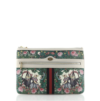 Gucci Ophidia Zip Pouch GG Coated Canvas Large