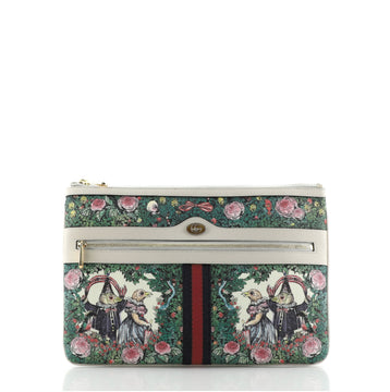 Gucci Ophidia Zip Pouch GG Coated Canvas Large