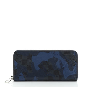 Louis Vuitton Zippy Wallet Limited Edition Camouflage Damier Cobalt Vertical