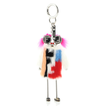 Fendi Teen Witches Bag Charm Fur with Metal