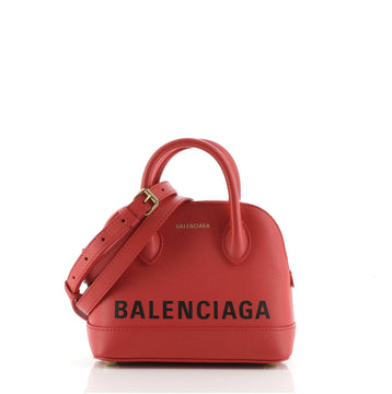 Balenciaga Logo Ville Bag Leather XXS
