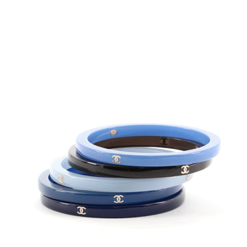 Chanel CC Bangle Bracelet Set Resin