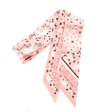 Hermes Peuple Du Vent Bandana Twilly Printed Silk
