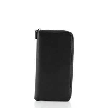 Prada Zip Organizer Wallet Saffiano Leather