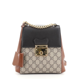 Gucci Padlock Backpack GG Coated Canvas and Leather Mini