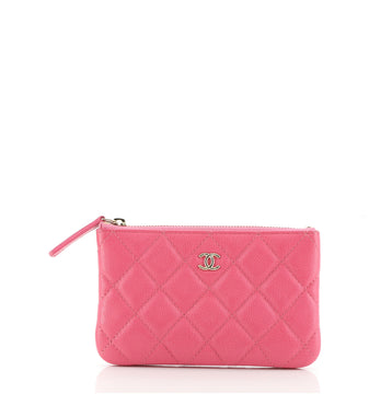 Chanel Classic O Case Pouch Quilted Caviar Mini