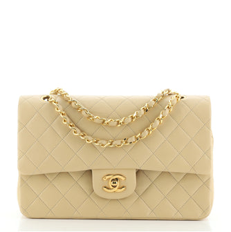 Chanel Vintage Classic Double Flap Bag Quilted Lambskin Medium