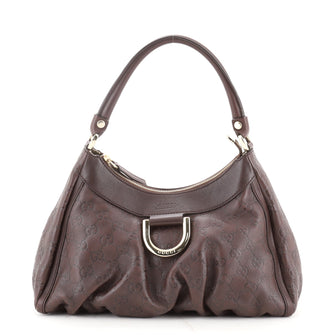 Gucci D Ring Hobo Guccissima Leather Small