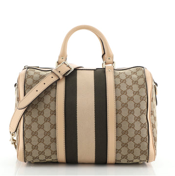 Gucci Vintage Web Boston Bag GG Canvas Medium