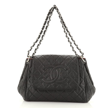 Chanel Timeless Accordion Flap Bag Quilted Caviar