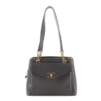 Chanel Vintage Front Pocket Tote Caviar Small