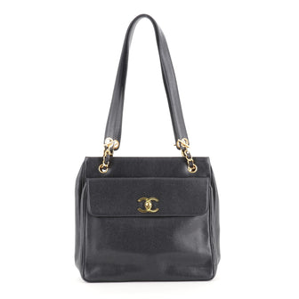 Chanel Vintage Front Pocket Tote Caviar Small