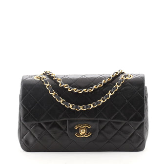 Chanel Vintage Classic Double Flap Bag Quilted Lambskin Small