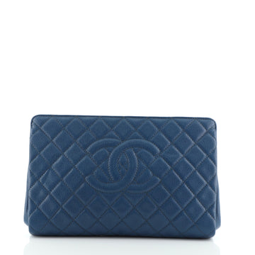 Chanel Timeless CC Clutch Quilted Caviar Large