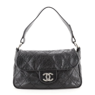 Chanel On the Road Flap Bag Quilted Leather Small