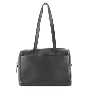 Chanel Vintage Logo Zip Shoulder Bag Caviar Medium