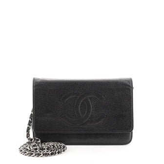Chanel Timeless Wallet on Chain Caviar