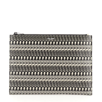 Saint Laurent Zip Pouch Printed Leather Medium