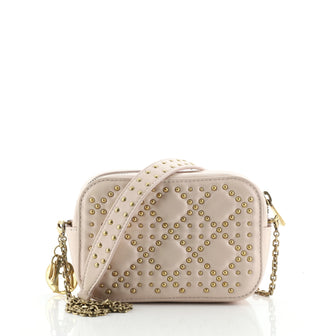 Christian Dior Lady Dior Camera Bag Cannage Studded Leather