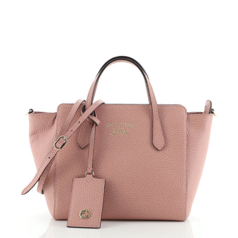 Gucci Swing Crossbody Bag Pebbled Leather Mini
