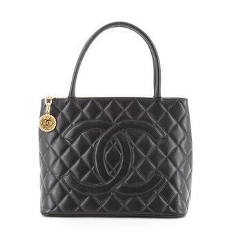 Chanel Medallion Tote Quilted Caviar