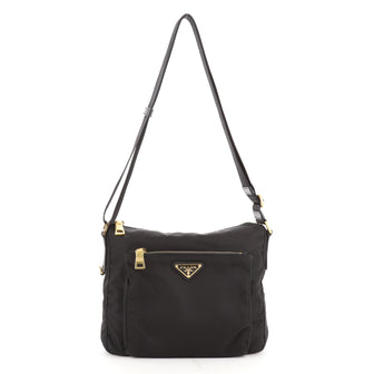 Prada Zip Messenger Bag Tessuto Small