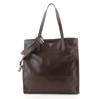 Prada Convertible Slim Tote Bag Soft Calf with Saffiano Leather Tall