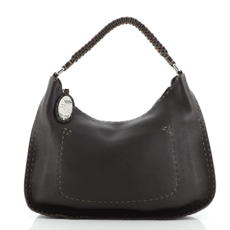 Fendi Selleria Hobo Grainy Leather Large
