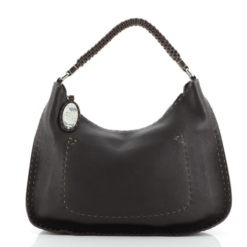 Fendi Selleria Hobo Grainy Leather Large
