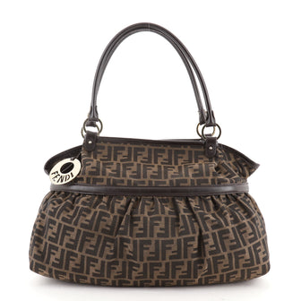 Fendi Chef Shoulder Bag Zucca Canvas Large