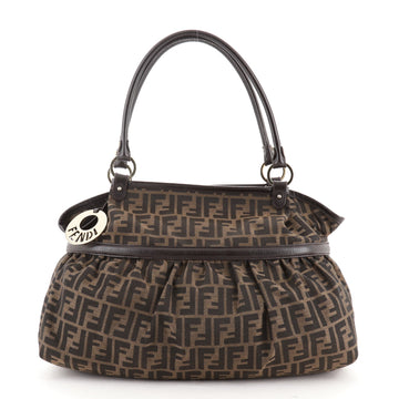 Fendi Chef Shoulder Bag Zucca Canvas Large