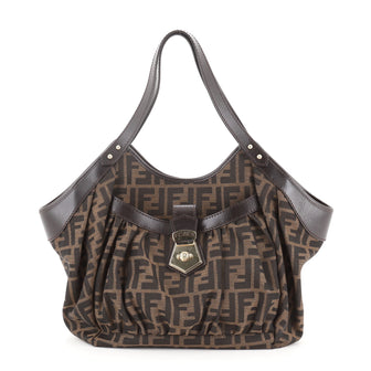 Fendi Chef Pocket Tote Zucca Canvas Medium