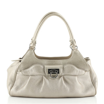 Salvatore Ferragamo Gancini Zip Tote Leather Medium