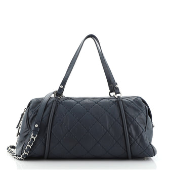 Chanel Relax CC Bowling Bag Quilted Iridescent Calfskin Large