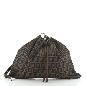 Fendi Drawstring Backpack Zucca Canvas Large