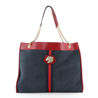 Gucci Rajah Chain Tote Suede Large