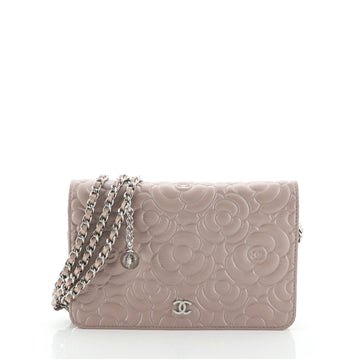 Chanel Wallet on Chain Camellia Goatskin