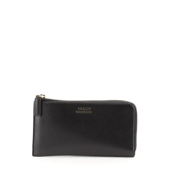 Gucci Vintage Logo Zip Around Wallet Leather Long
