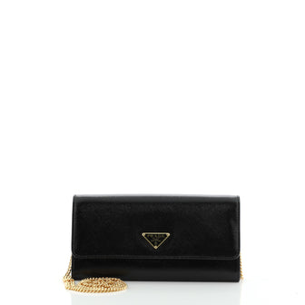 Prada Wallet on Chain Vernice Saffiano Leather