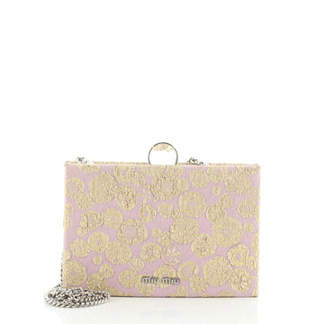 Miu Miu Box Clutch on Chain Brocade