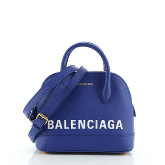 Balenciaga Logo Ville Bag Leather XXS