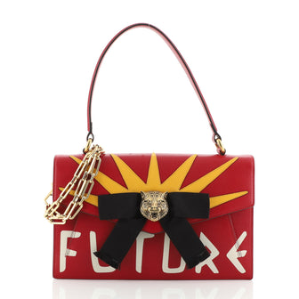 Gucci Osiride Top Handle Bag Printed Leather with Applique Small