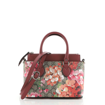 Gucci Linea A Convertible Tote Blooms Print GG Coated Canvas Mini