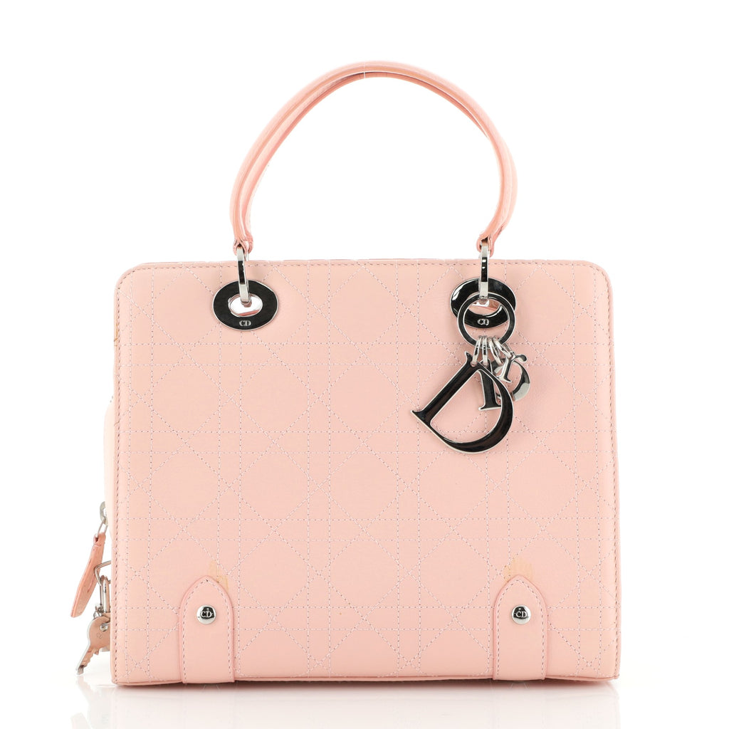 Christian Dior Pink Cannage Leather Medium Lady Dior Tote – STYLISHTOP